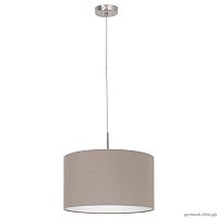 Светильник подвесной Pasteri 31572 Eglo серый коричневый 1 лампа, основание матовое никель в стиле современный 